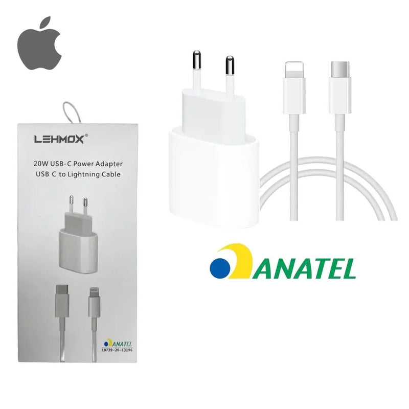 Carregador 25W USB -C Lehmox Iphone (Homologado Anatel)