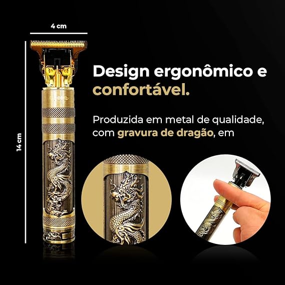 Máquina T9 Hair Trimmer - Corta e apara. + Pentes, Carregador e Kit de Higienização
