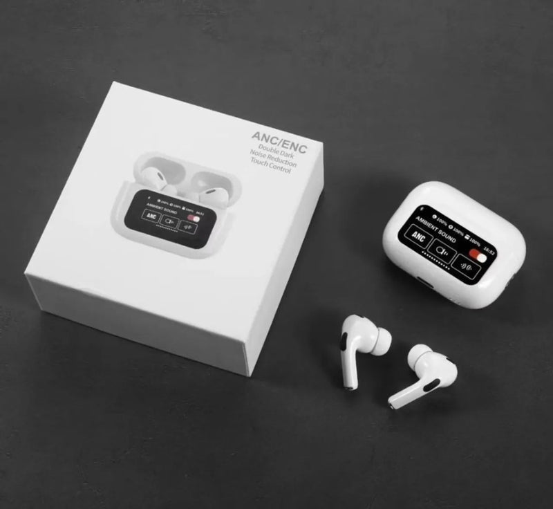 Fone Airpods ANC / ENC Com visor Touch Screen - Bluetooth compatível IOS e Android.